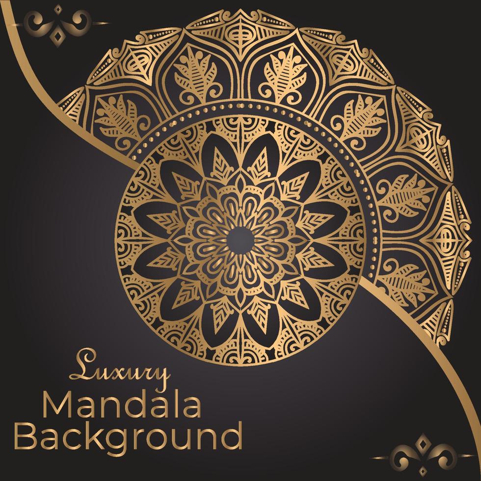 modelo de plano de fundo de design de mandala ornamental de luxo vetor