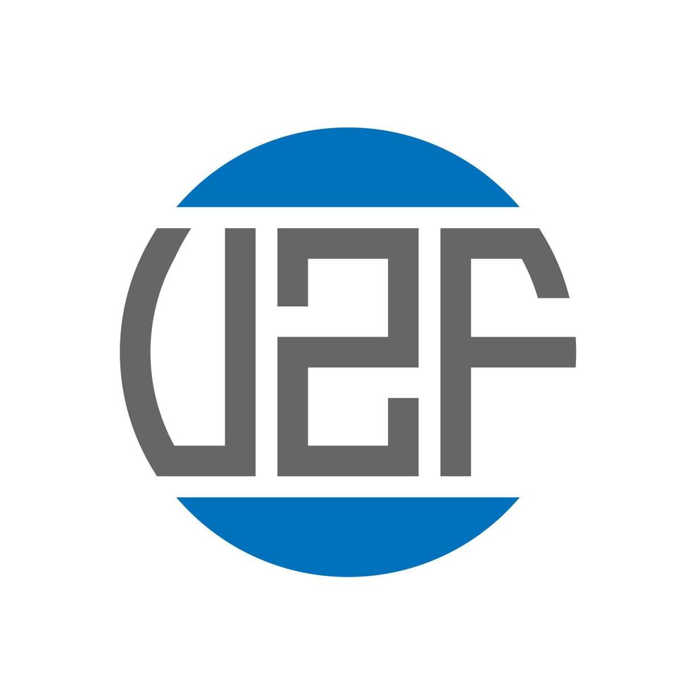 design de logotipo de carta uzf em fundo branco. conceito de logotipo de círculo de iniciais criativas uzf. design de letras uzf. vetor