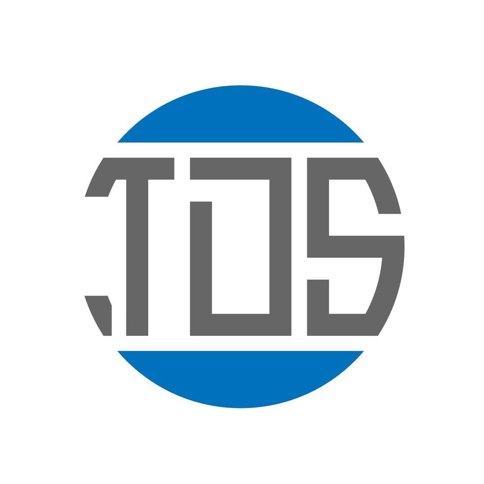 design de logotipo de carta tds em fundo branco. conceito de logotipo de círculo de iniciais criativas tds. design de letras tds. vetor