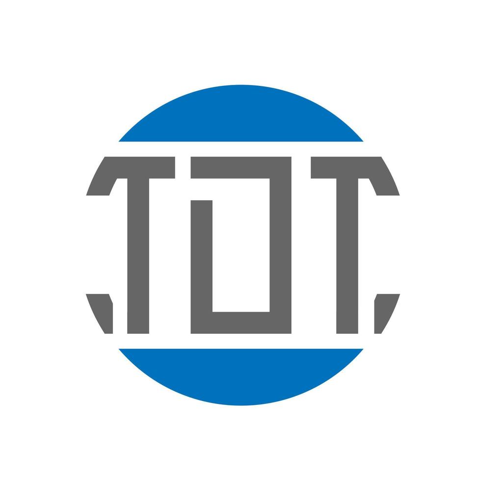design de logotipo de carta tdt em fundo branco. conceito de logotipo de círculo de iniciais criativas tdt. design de letras tdt. vetor