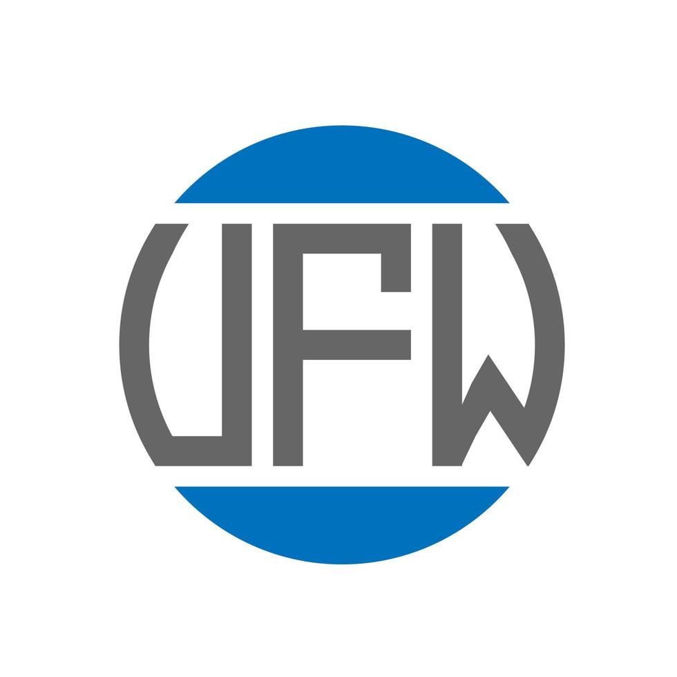 design de logotipo de carta ufw em fundo branco. conceito de logotipo de círculo de iniciais criativas ufw. design de letras ufw. vetor