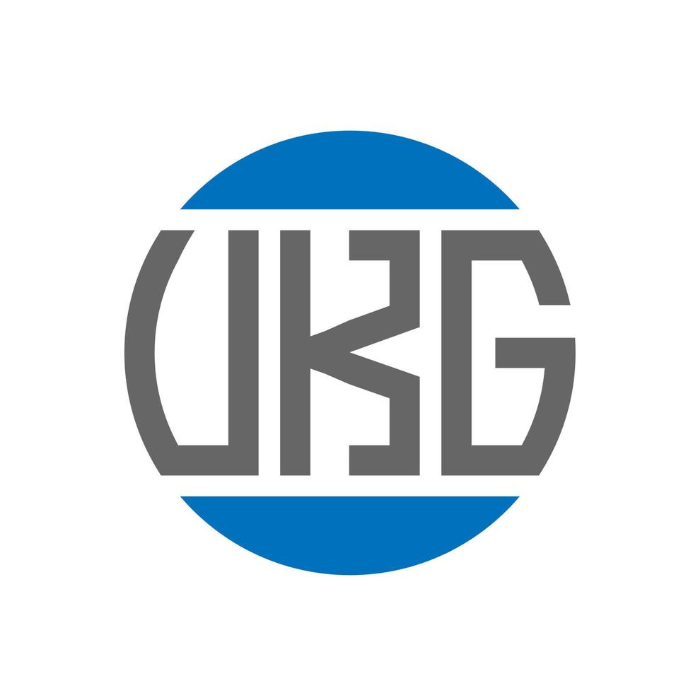 design do logotipo da carta Ukg em fundo branco. conceito de logotipo de círculo de iniciais criativas ukg. design de letras ukg. vetor