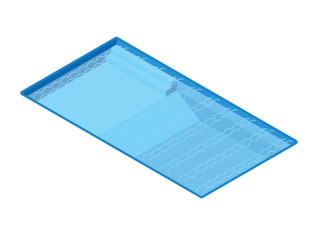 piscina exterior isométrica. ilustração adequada para diagramas, infográficos e outros ativos gráficos vetor