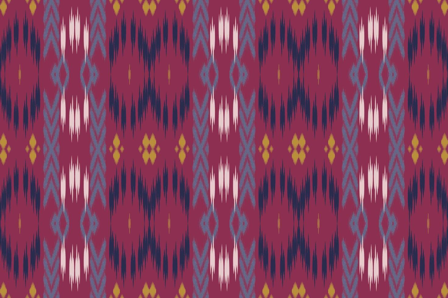 ikat projeta padrão sem emenda de fundo tribal. étnico geométrico ikkat batik vetor digital design têxtil para estampas tecido saree mughal pincel símbolo faixas textura kurti kurtis kurtas