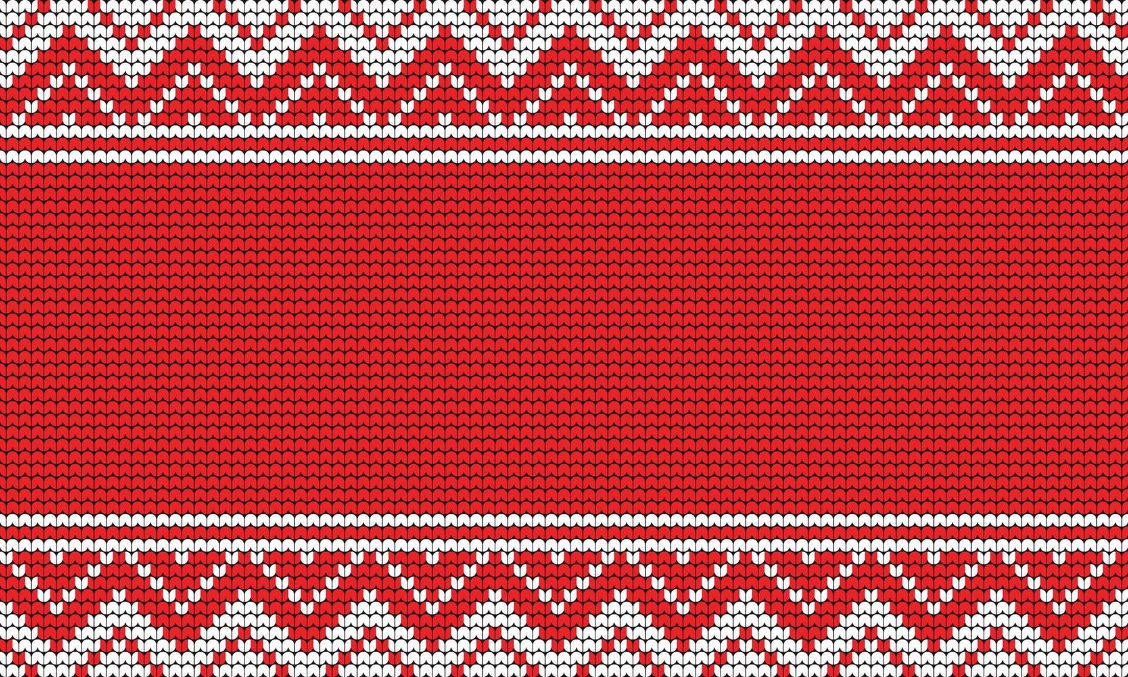 feliz ano novo tricô feliz árvore de natal em design de vetor digital de fundo vermelho para borda de decoração de suéter de impressão