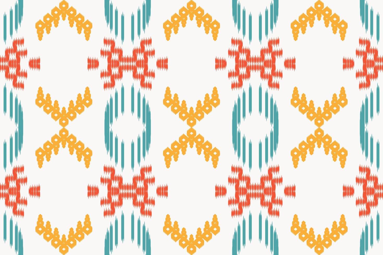 padrão sem emenda de arte tribal floral ikat. étnico geométrico batik ikkat design têxtil de vetor digital para estampas tecido saree mughal pincel símbolo faixas textura kurti kurtis kurtas