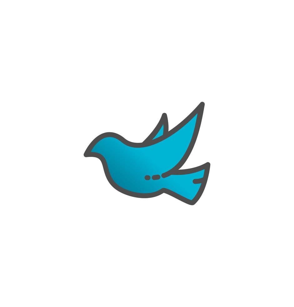 modelo de logotipo de ilustração vetorial de ícone de pássaro para muitos propósitos. isolado no fundo branco. vetor