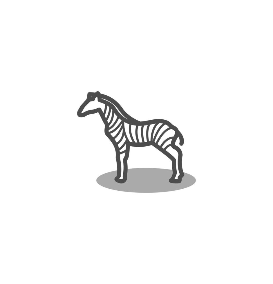 modelo de logotipo de ilustração vetorial de ícone de zebras para muitos propósitos. isolado no fundo branco. vetor