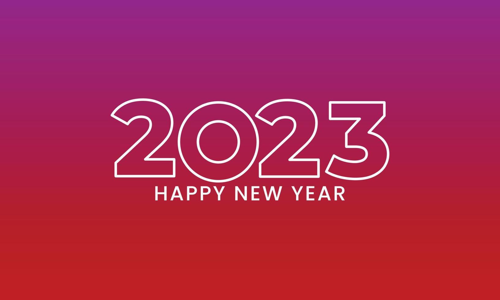 feliz ano novo 2023. celebração festiva. moderno e moderno para banner e modelo de postagem de mídia vetor