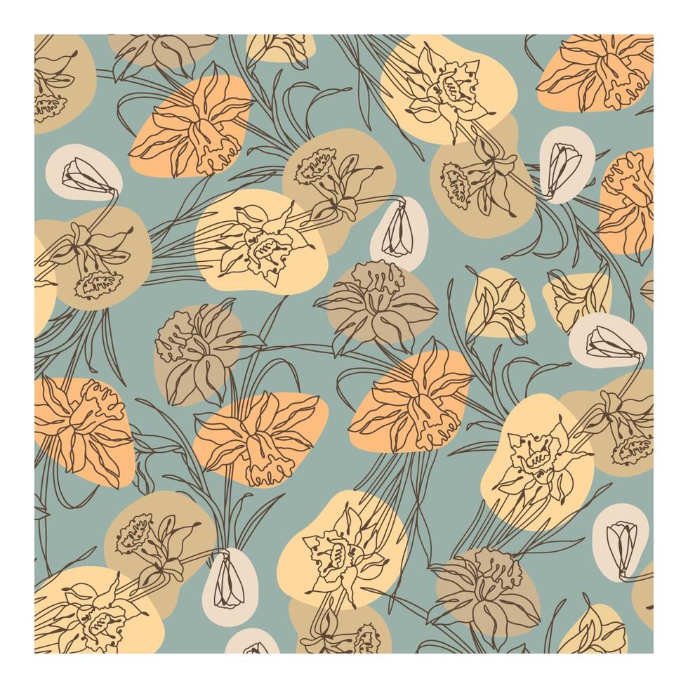 ilustrações minimalistas abstratas desenhadas à mão fundo boho imprimível, design de vetor floral padrão boho moderno para papel de parede, capa, tecido, decoração de interiores isolada e editável