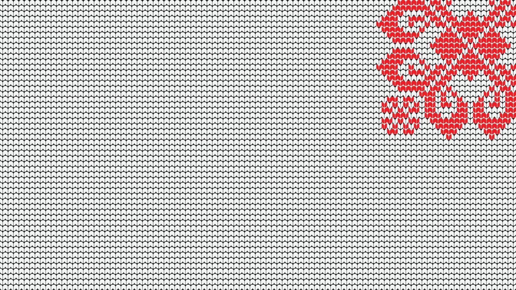 borda de padrão sem costura de tricô no fundo branco, borda de padrão étnico de tricô feliz natal e feliz inverno cartaz de vetor de dias