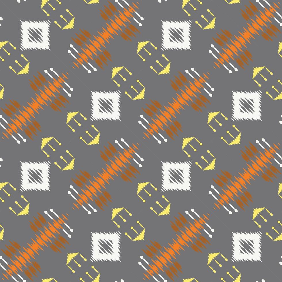 vetor étnico ikat batik têxtil padrão sem costura design de vetor digital para impressão saree kurti borneo tecido borda escova símbolos amostras elegantes