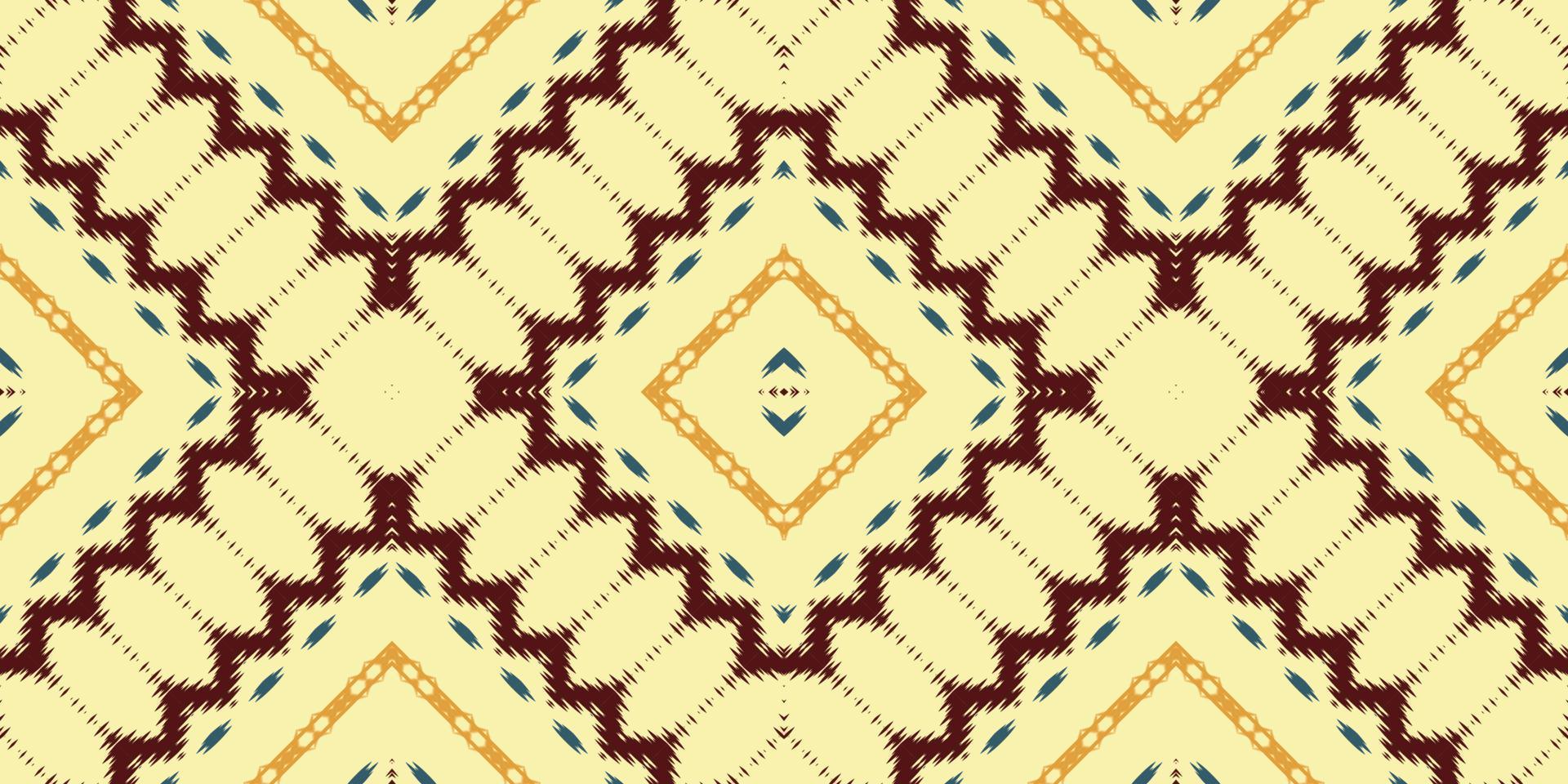 ikkat ou ikat floral batik têxtil padrão sem costura design de vetor digital para impressão saree kurti borneo tecido borda pincel símbolos amostras elegantes