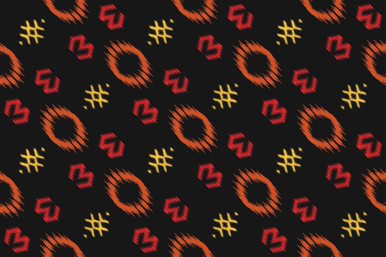 batik têxtil étnico ikat triângulo padrão sem costura design de vetor digital para impressão saree kurti borneo tecido borda escova símbolos amostras roupas de festa