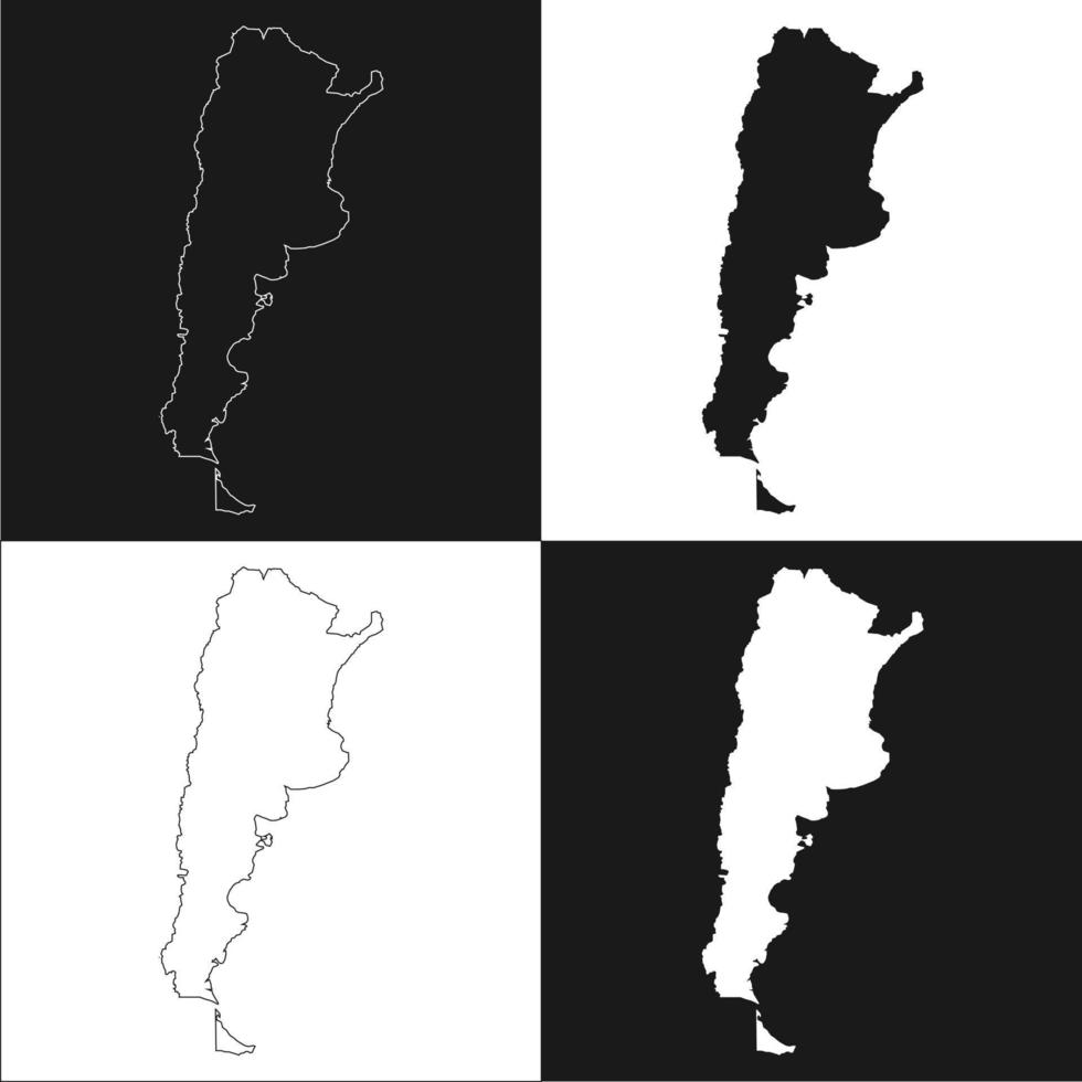 argentina definir mapas em fundo branco vetor