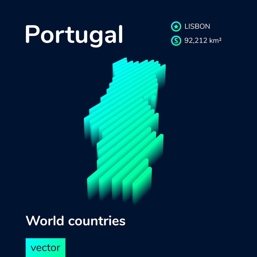 Mapa De Tópicos Simples Estilizado Do ícone Portugal. Mapa De