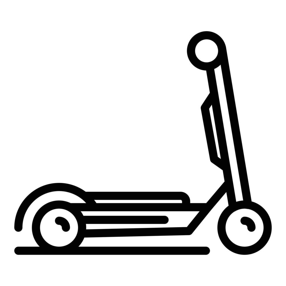 ícone de scooter elétrico de energia, estilo de estrutura de tópicos vetor