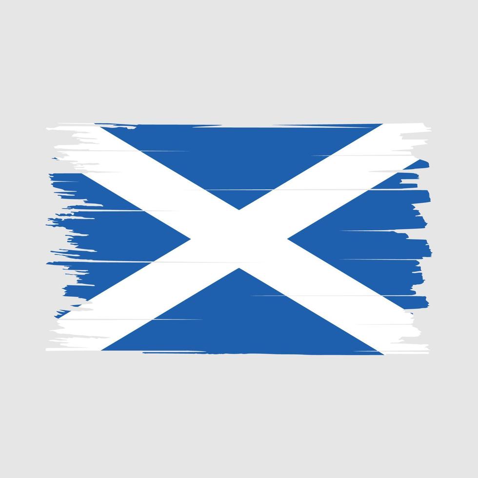 vetor de pincel de bandeira da Escócia