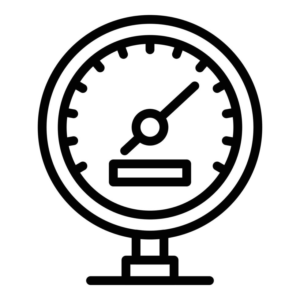 ícone do velocímetro, estilo de estrutura de tópicos vetor