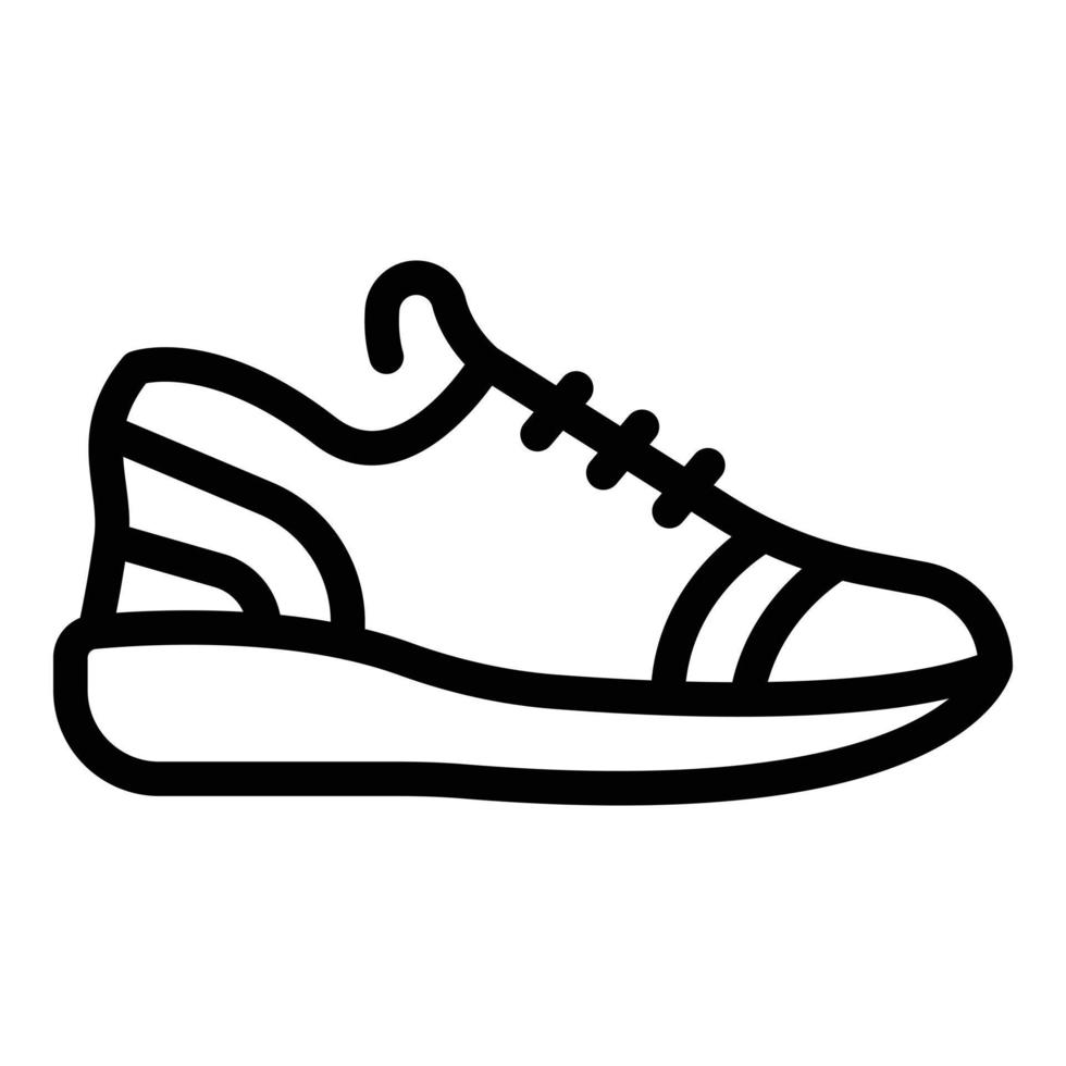 ícone de calçado de tênis, estilo de estrutura de tópicos vetor