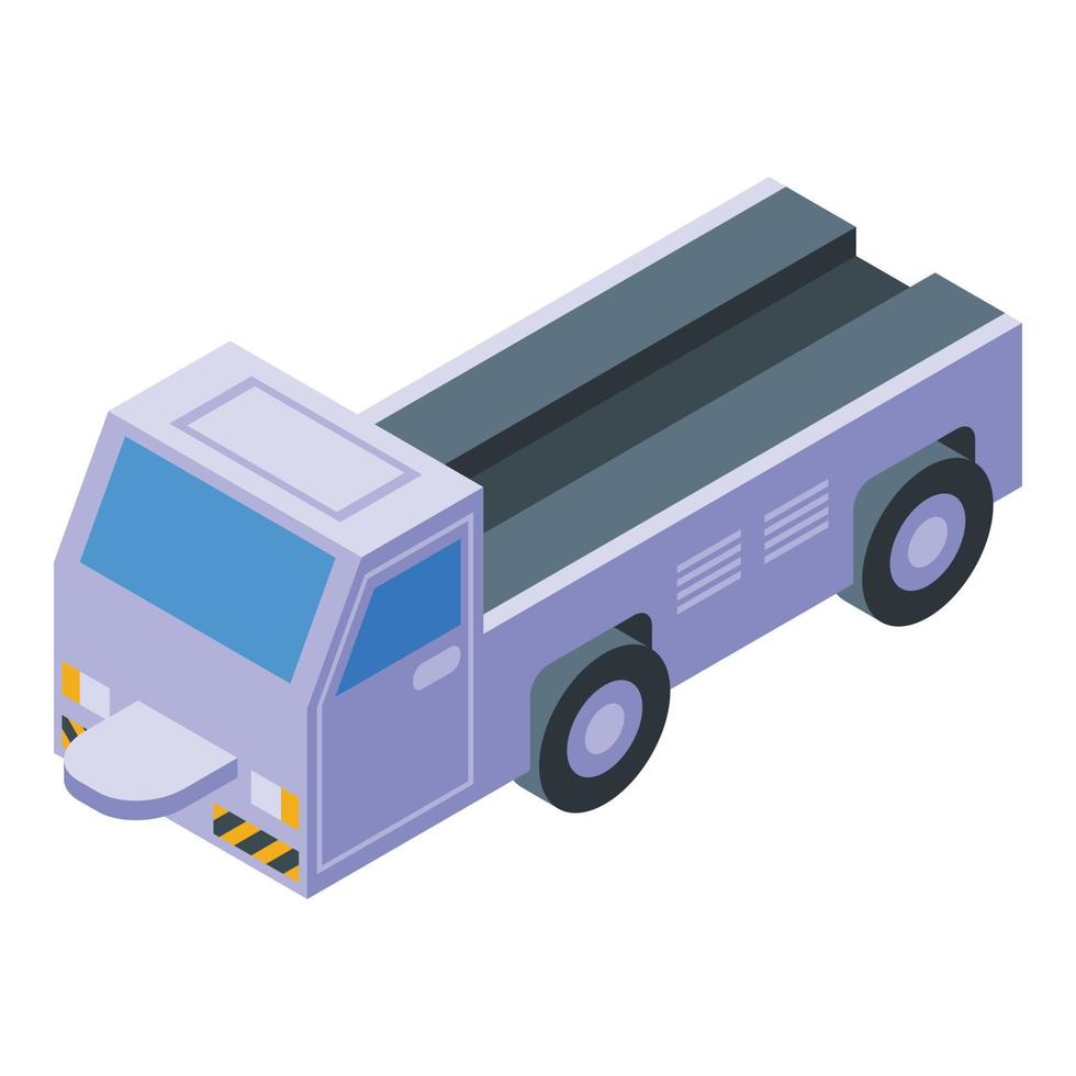 ícone do caminhão de carga do aeroporto, estilo isométrico vetor