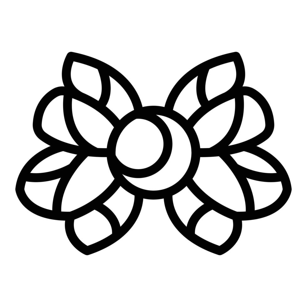 ícone do emblema da lua da religião, estilo do contorno vetor