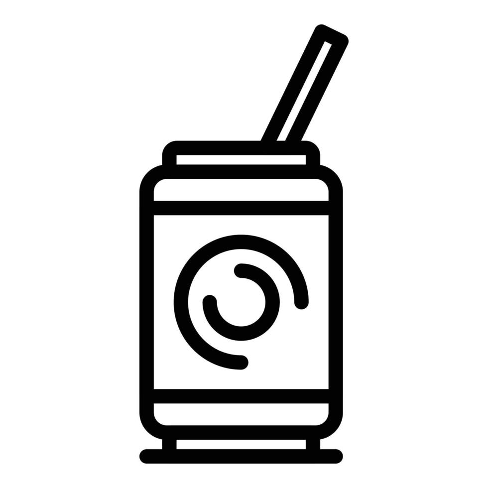 ícone de refrigerante, estilo de estrutura de tópicos vetor