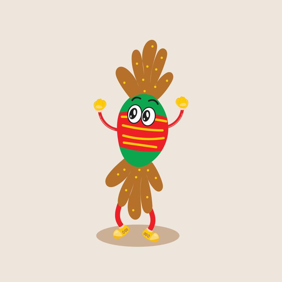 mascote de decoração de natal, ilustração do ícone do vetor. vetor