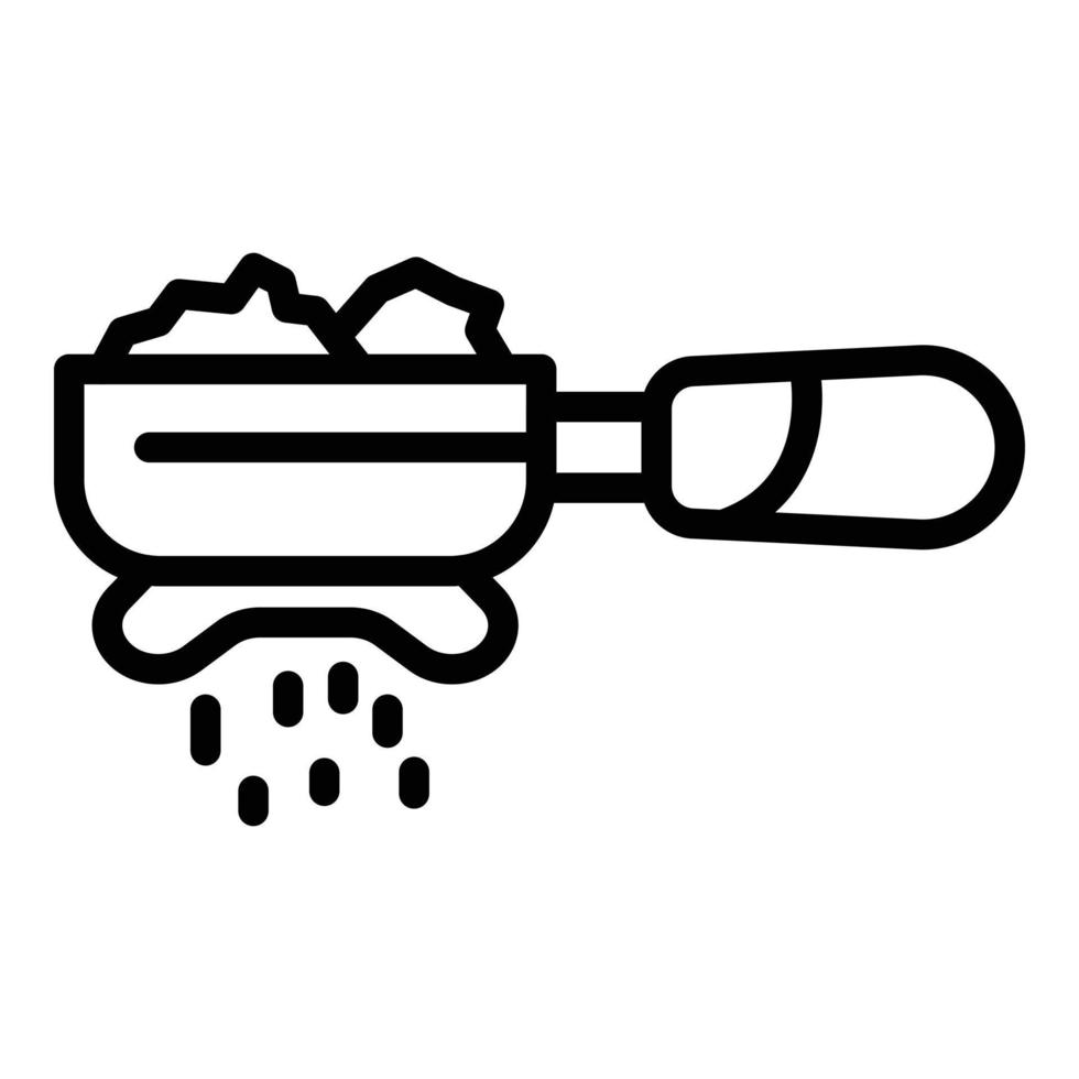 ícone de porta-filtro de café, estilo de estrutura de tópicos vetor