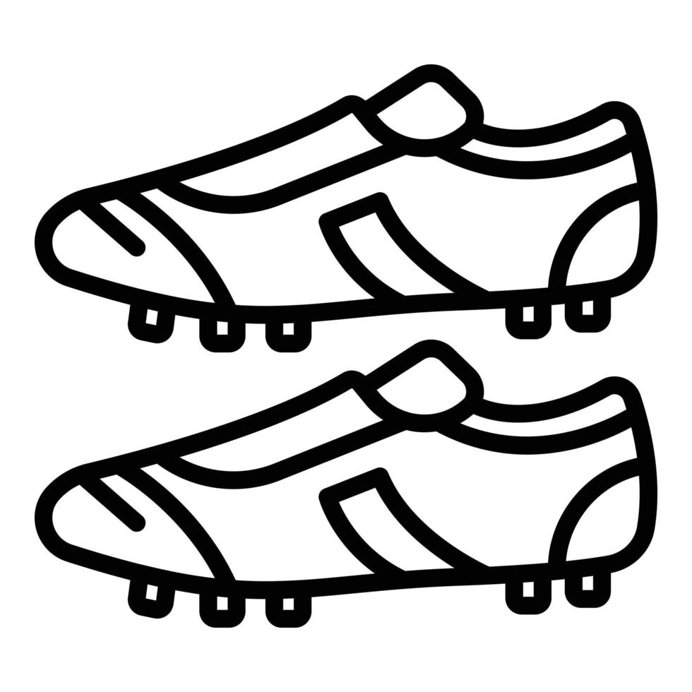 ícone de botas de futebol da moda, estilo de estrutura de tópicos vetor