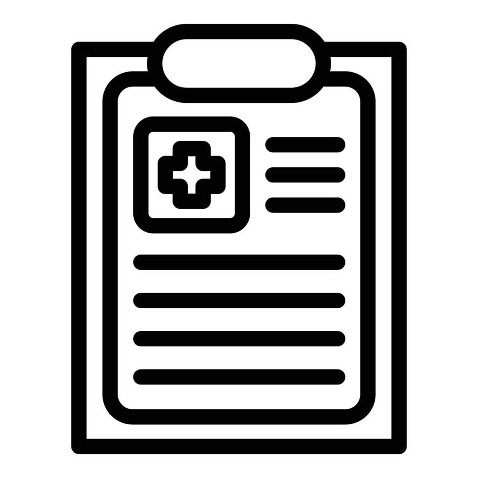 ícone de relatório médico, estilo de estrutura de tópicos vetor