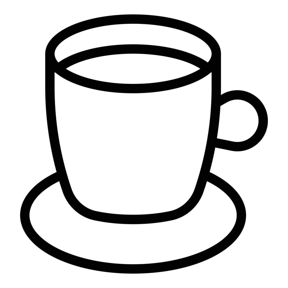 ícone de caneca de café de água, estilo de estrutura de tópicos vetor