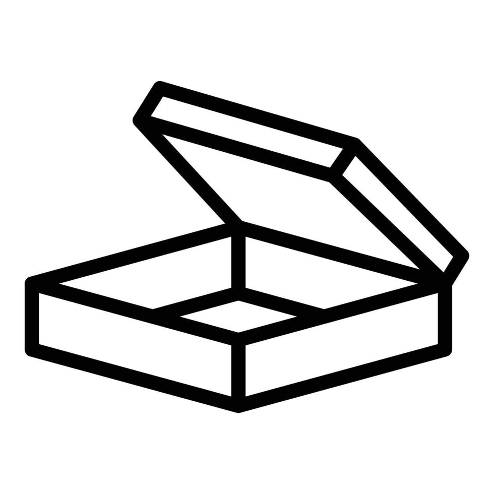 ícone da caixa surpresa, estilo de estrutura de tópicos vetor