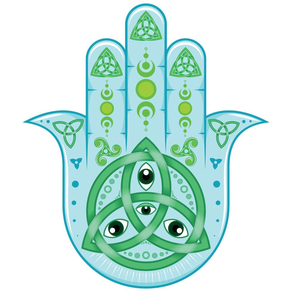 design de símbolo de proteção hamsa vetor