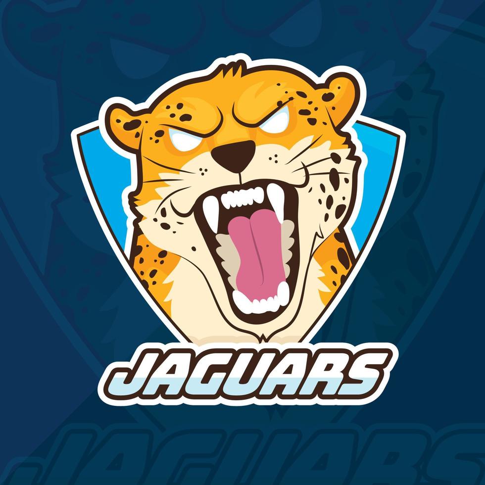 modelo de logotipo de jaguar de design plano vetor