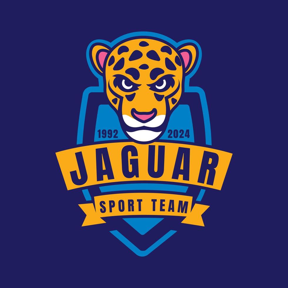 modelo de logotipo de jaguar de design plano vetor