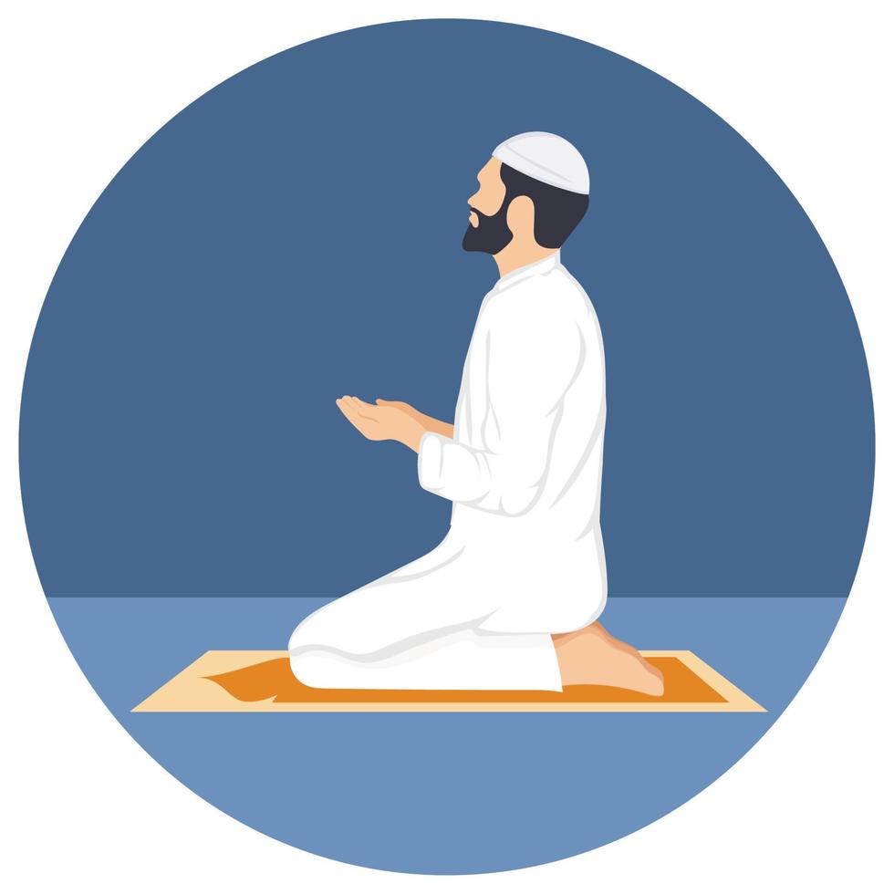 ícone do Ramadã para rezar. vetor