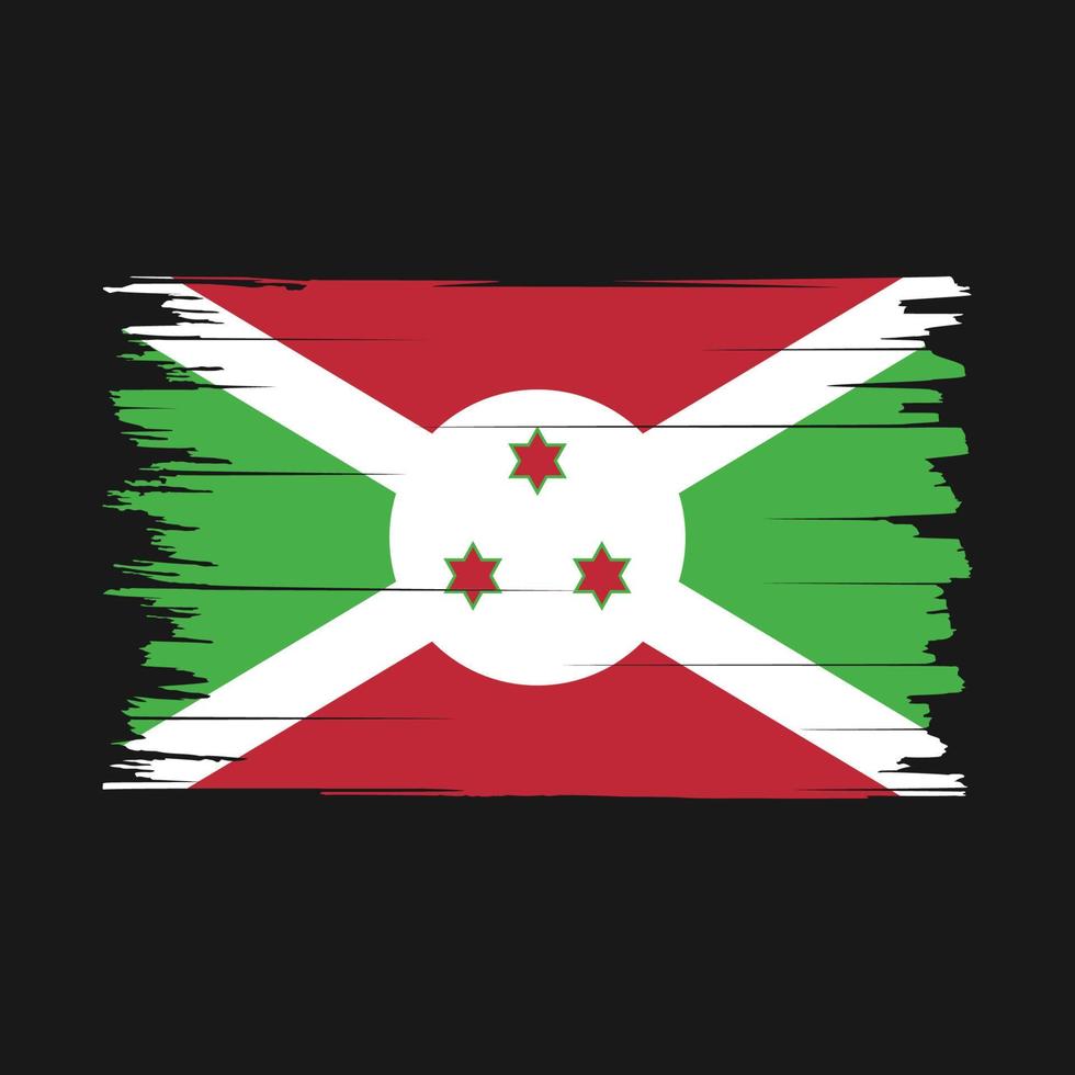 vetor de pincel de bandeira do burundi