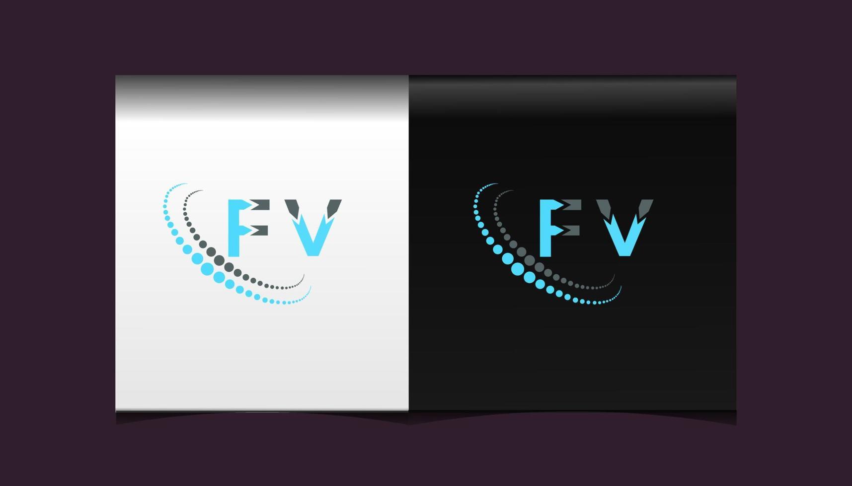 design criativo do logotipo da letra fv. design exclusivo fv. vetor
