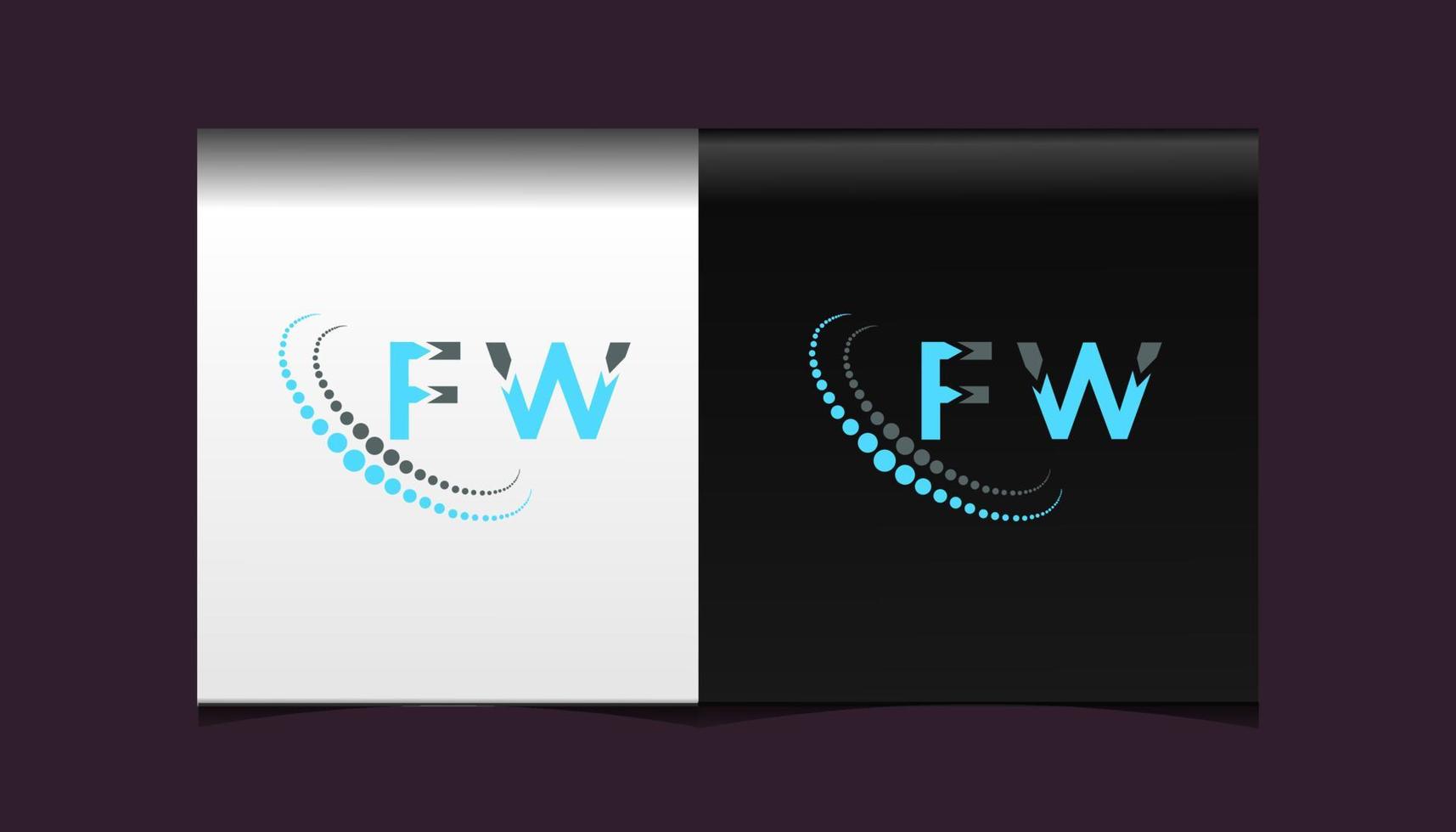 design criativo do logotipo da letra fw. fw design exclusivo. vetor