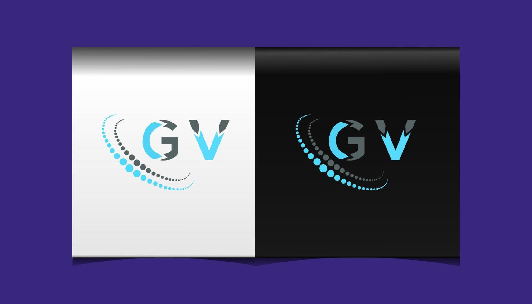 design criativo do logotipo da letra gv. gv design exclusivo. vetor