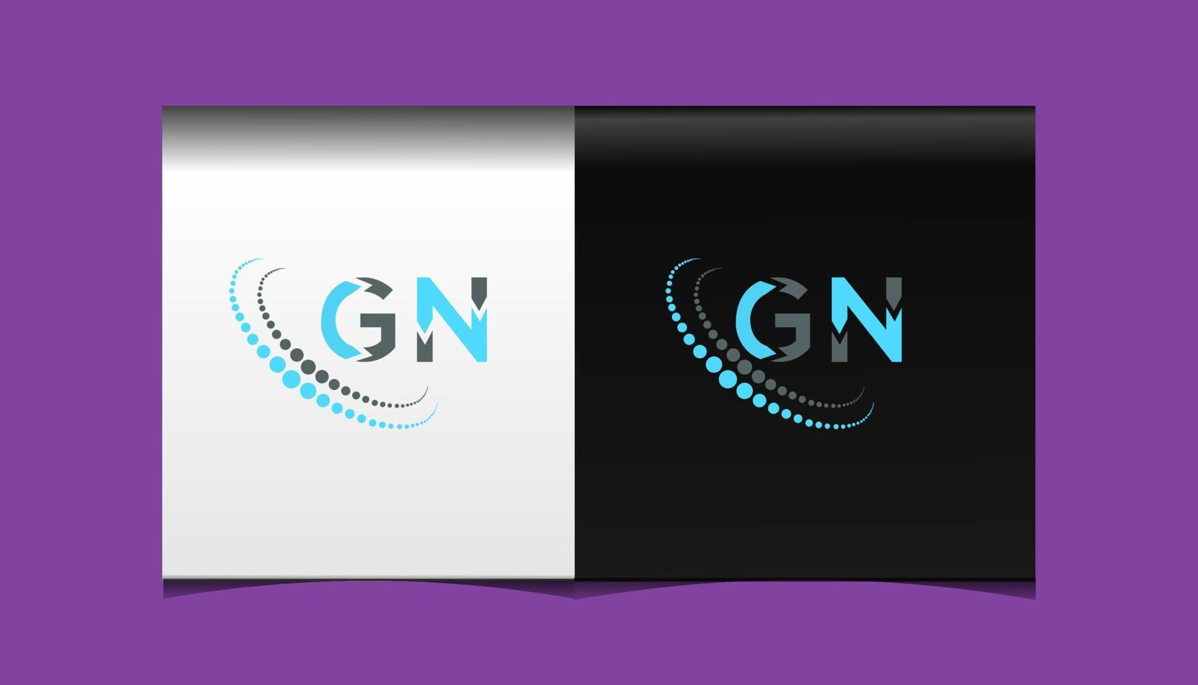 design criativo do logotipo da letra gn. gn design exclusivo. vetor
