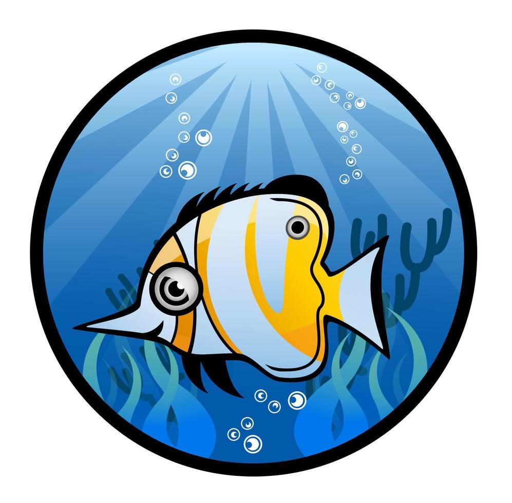 ilustração de peixes tropicais vetor