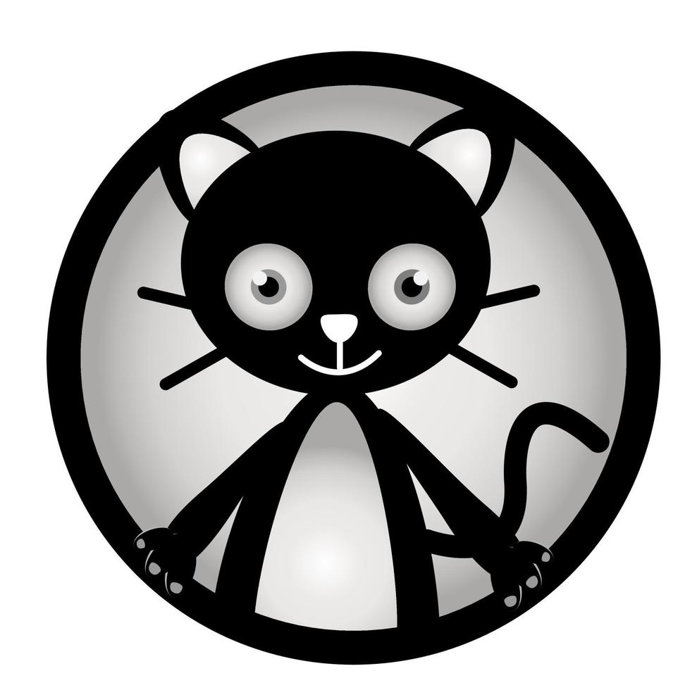 banner de ilustração de gato fofo vetor
