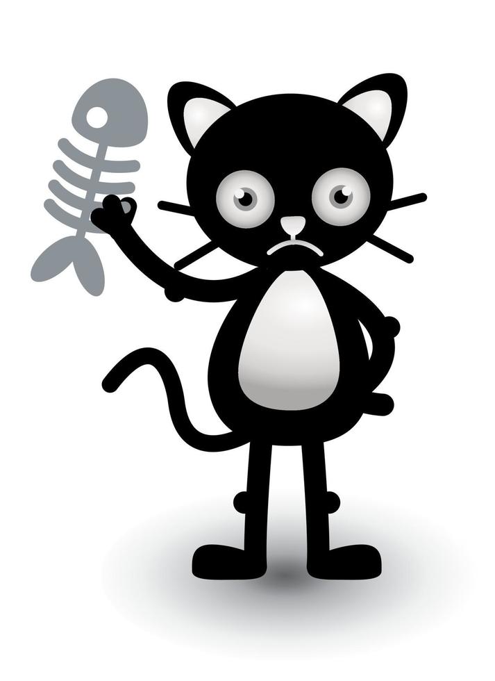 banner de ilustração de gato fofo vetor