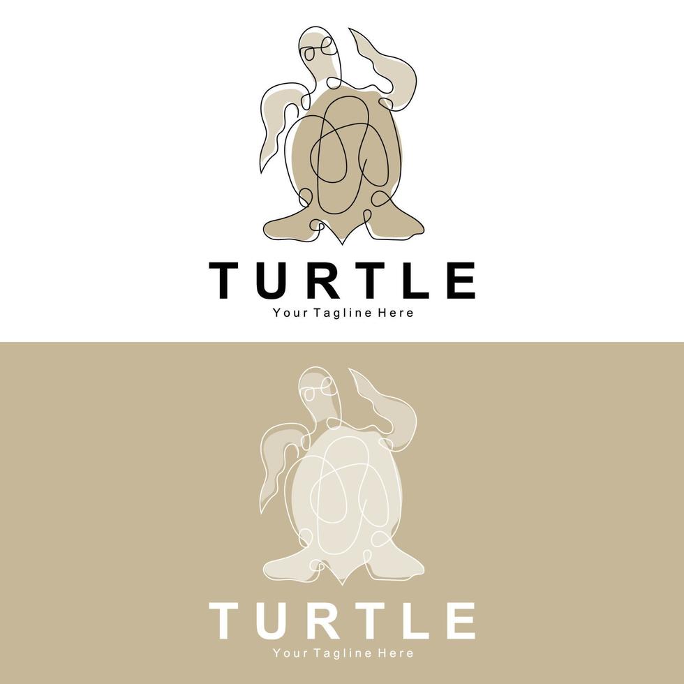 design de logotipo de tartaruga marinha protegido ilustração de ícone de animal marinho anfíbio, identidade corporativa de marca vetorial vetor