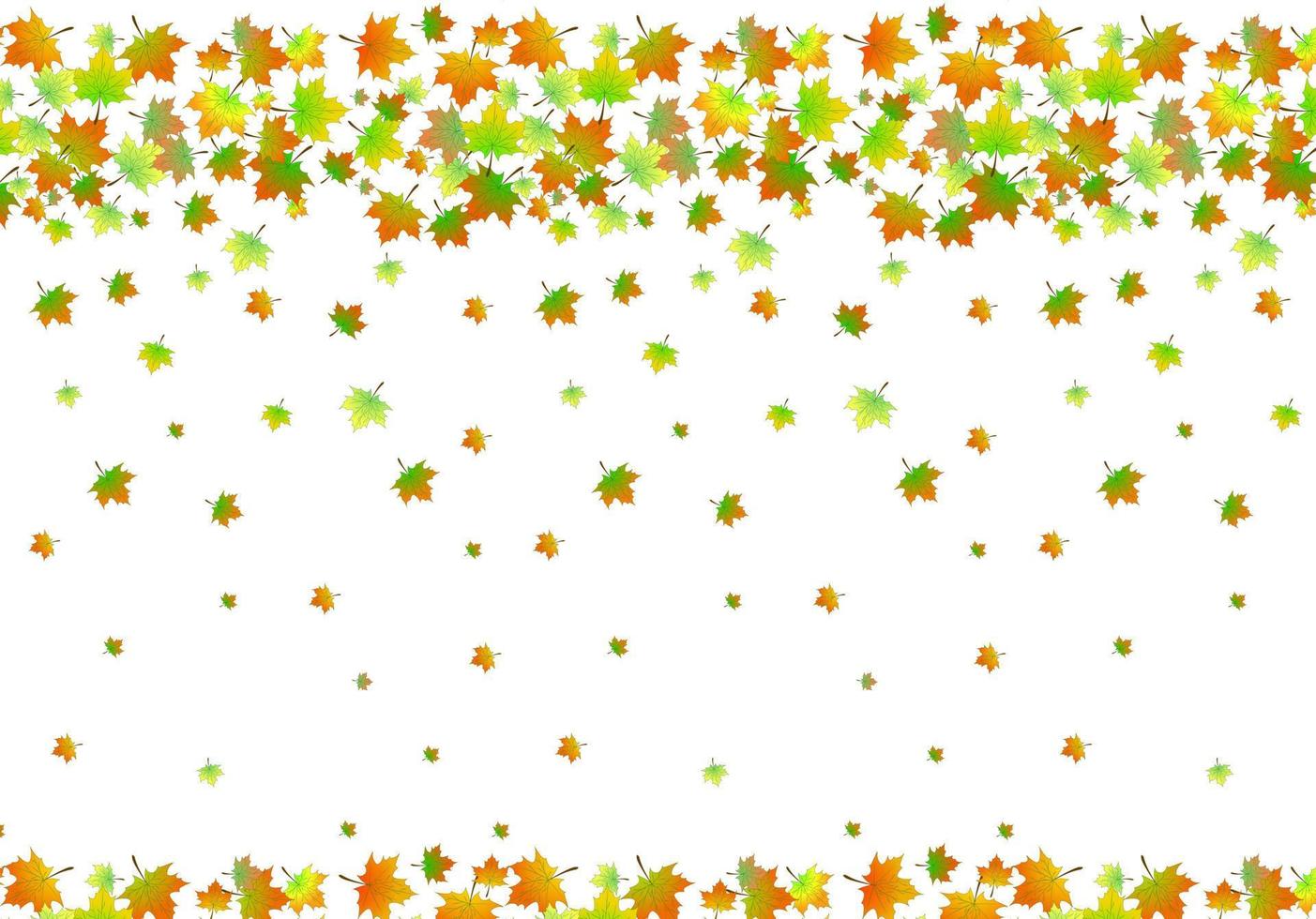 folhas de plátano de outono coloridas caindo isoladas no fundo branco. símbolo canadense padrão sem emenda folha de bordo colorida outono plano de fundo para seu projeto vetor