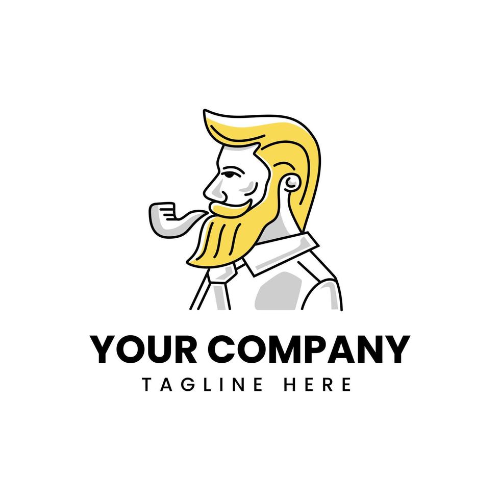 design de vetor de logotipo de ilustração de tabacaria