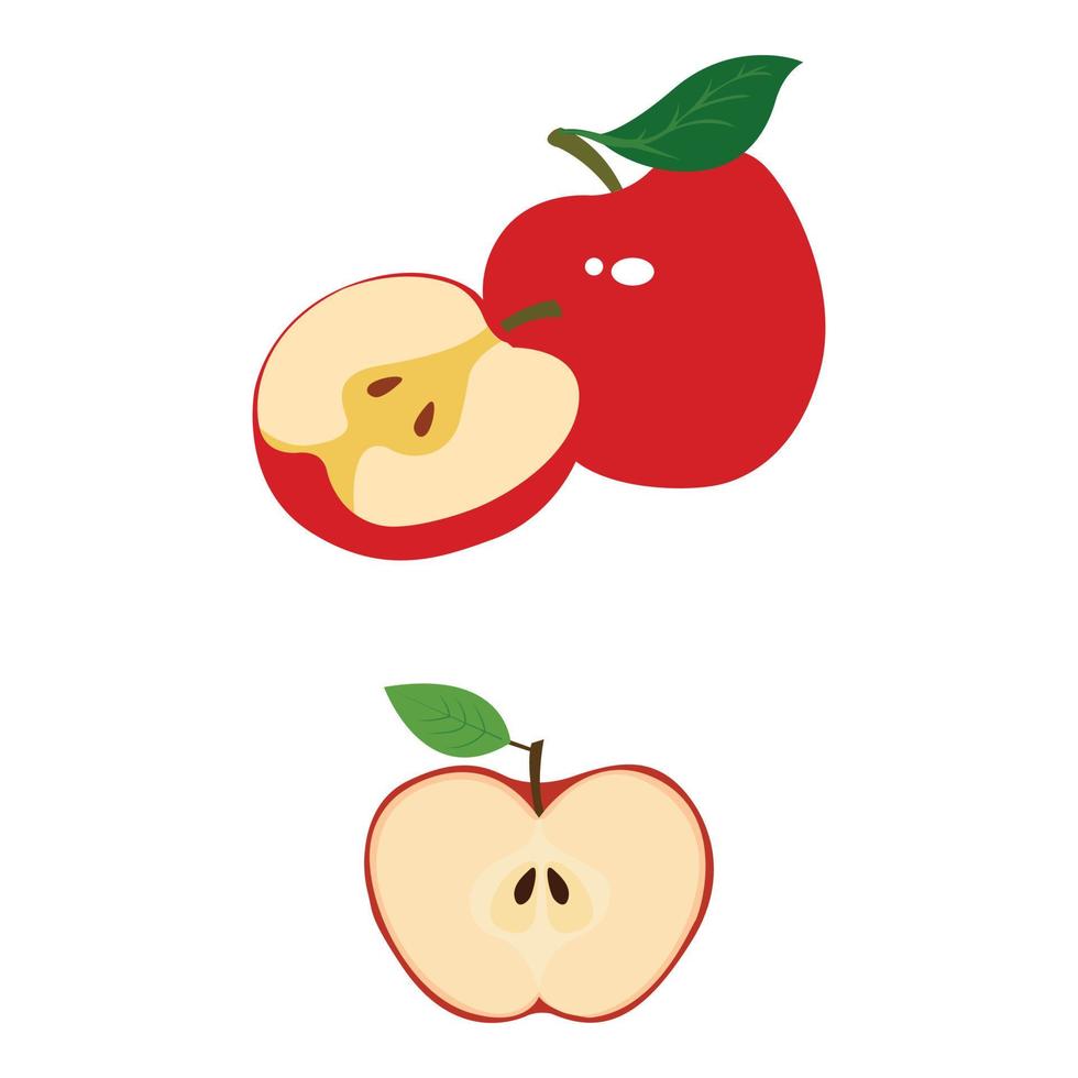 ícone de maçã isolado no fundo branco vetor