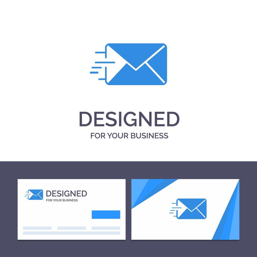 cartão de visita criativo e ilustração em vetor de mensagem de e-mail modelo de logotipo